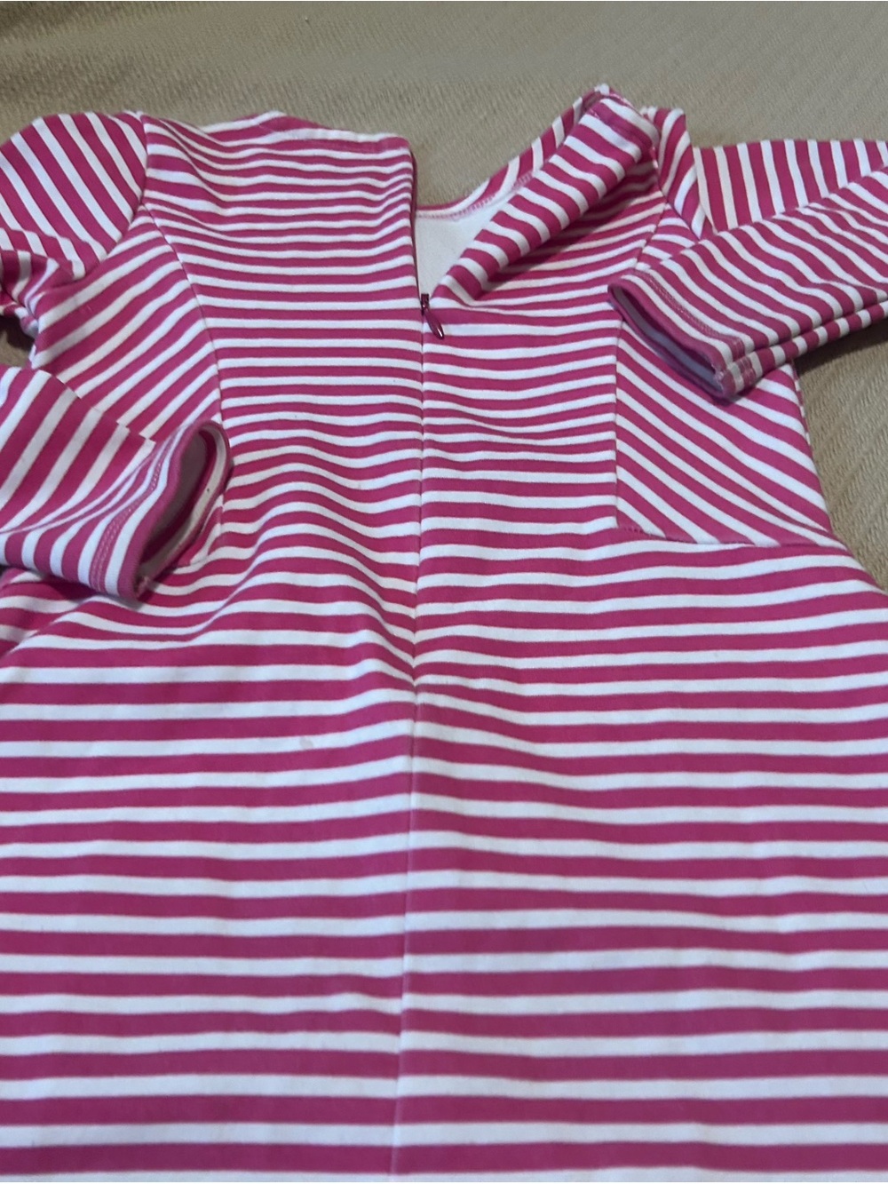 Bitz kids Pink and White Striped Long Sleeve Dress